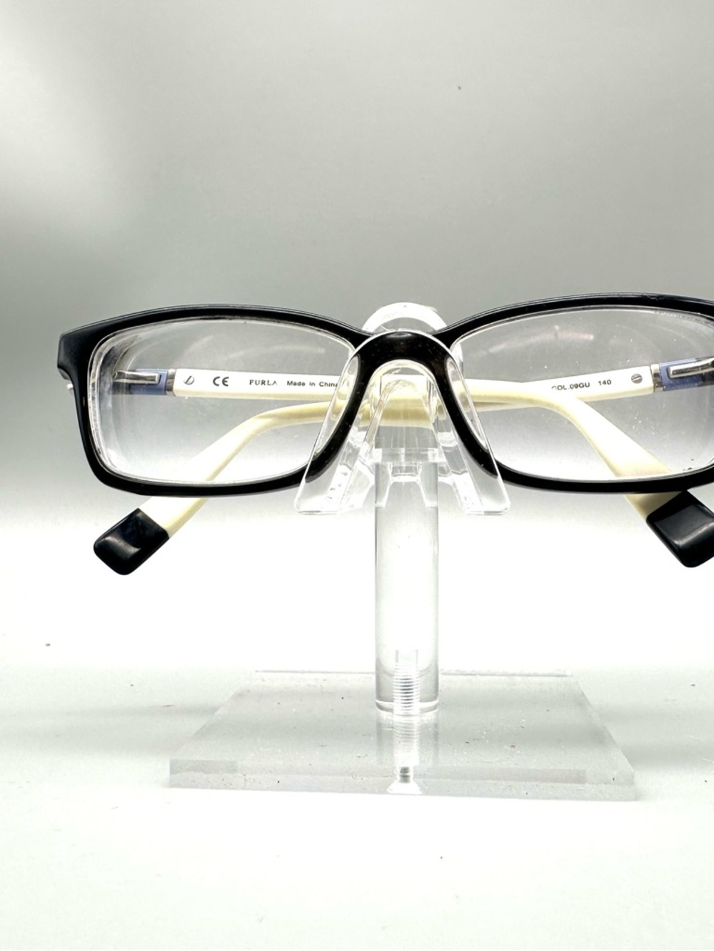 Furla VU4945K Rectangular Eyeglasses Black Cream Blue 140mm Frames
